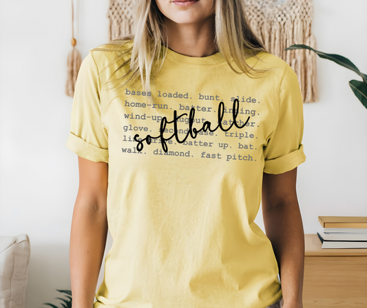 Softball Mom Bella+Canvas T-shirt