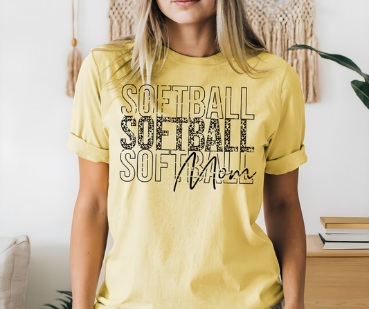 Softball Mom Bella+Canvas T-shirt