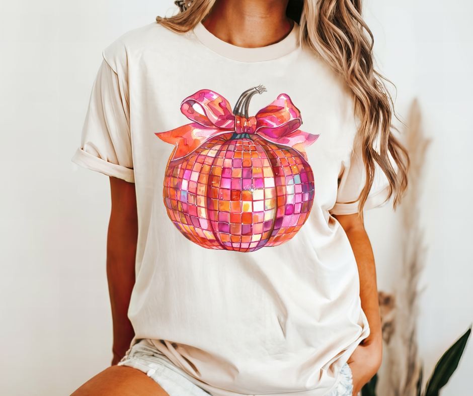 Disco Fall Pumpkin Comfort Colors T-shirt