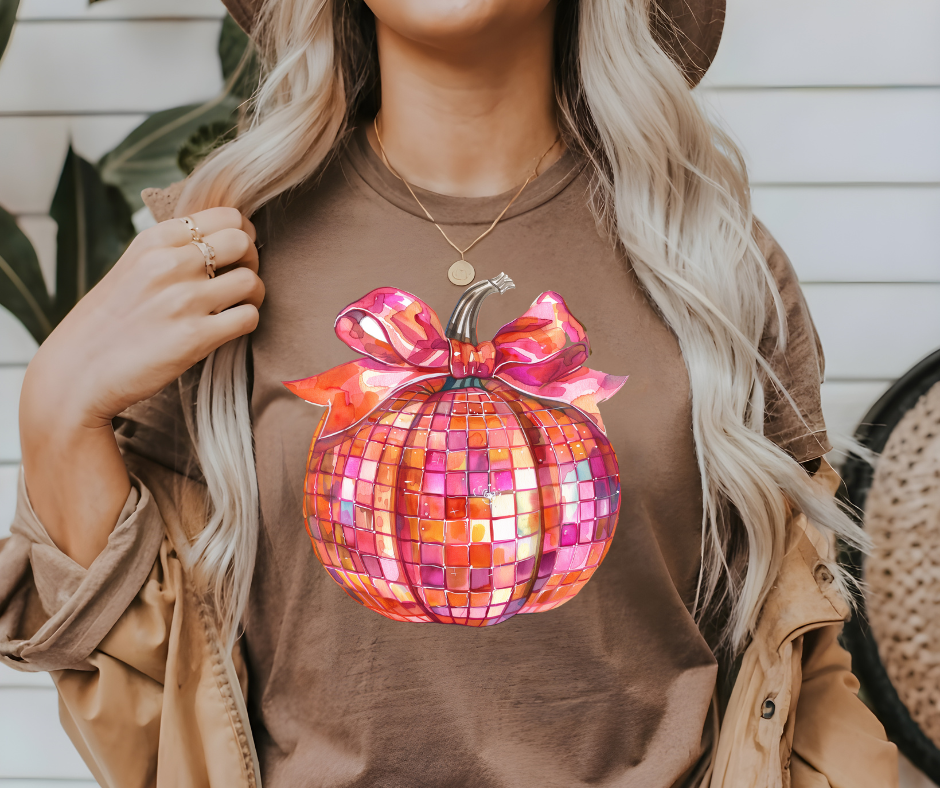 Disco Fall Pumpkin Comfort Colors T-shirt