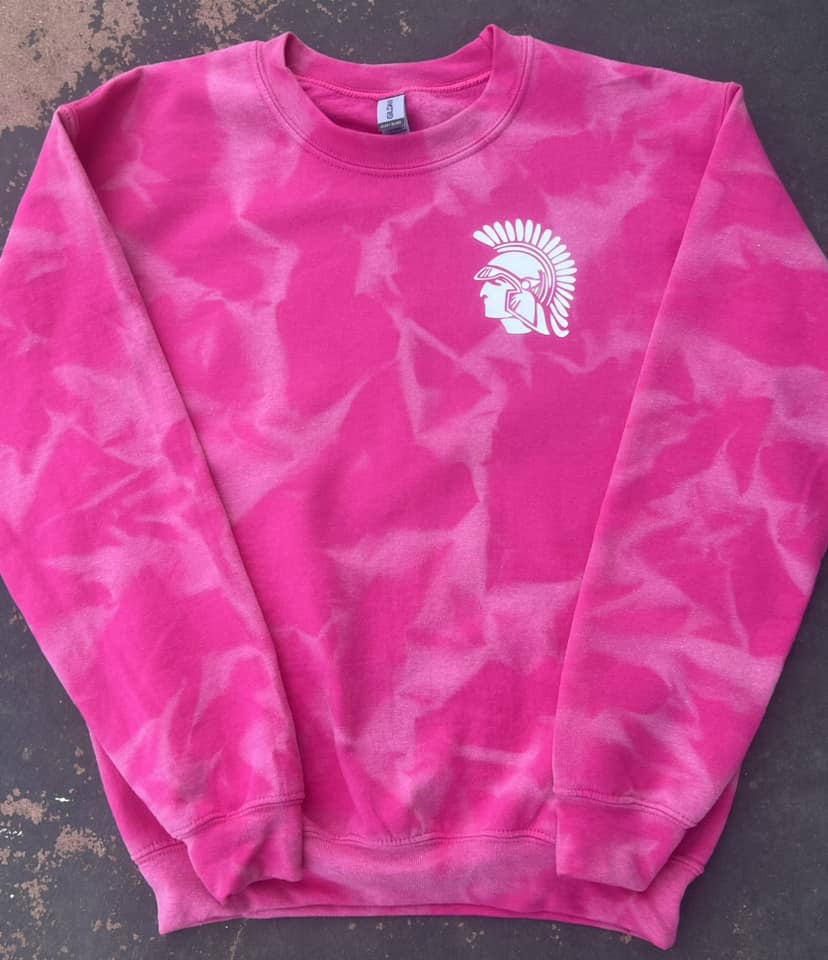 Pink Bleached Mascot Gildan Sweatshirt