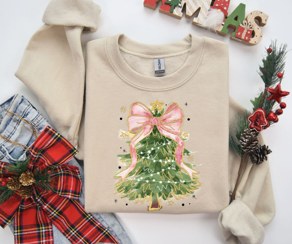 Coquette Christmas Tree Gildan Sweatshirt